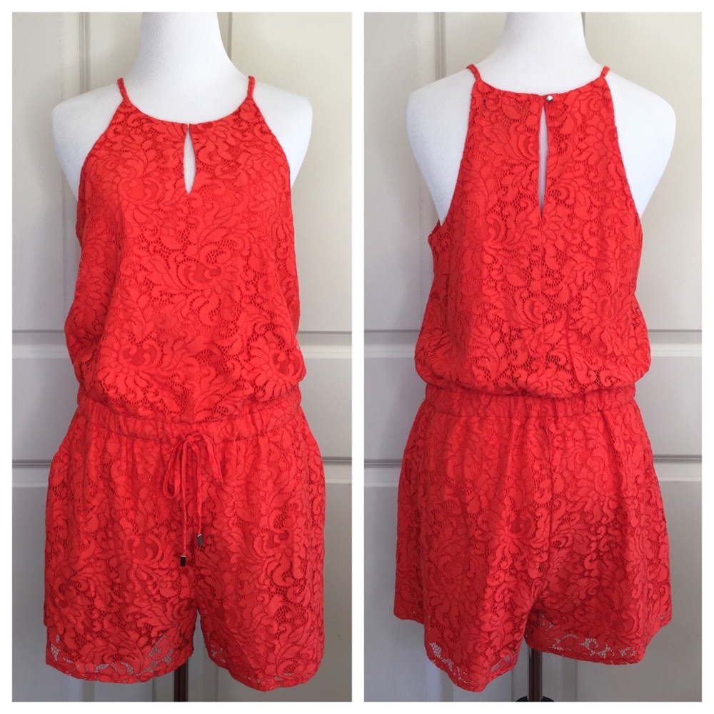 Laced Halter Top Romper